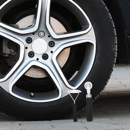 2pcs Tire Patch Repair Tools Kit with Sturdy Plastic and Metal Roller Scraper for Car and Truck Tires