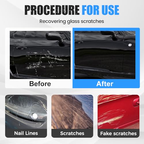 2026 Upgrade Car Scratch Removal Wax, Scratch Remover for Vehicles, Car Scratch Repair Paste with Sponge, Car Polishing Wax Scratchs Remover Cars Paint Scratchs Repair Kit for Deep Scratches (1 Pack)