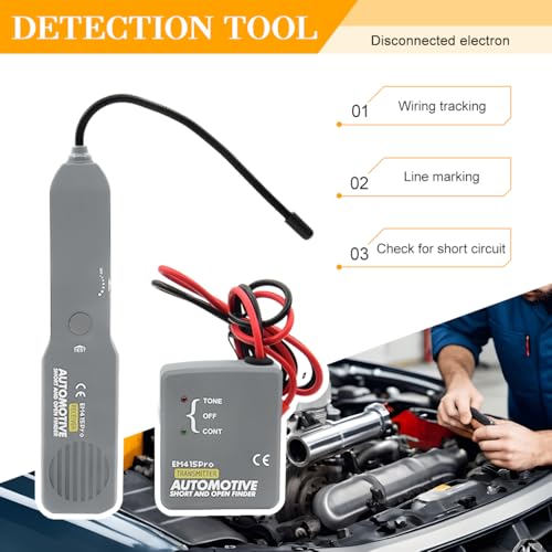 BESULEN EM415PRO Car Circuit Tracer, DC 6-42V Vehicle Electrical Short Open Breaker Circuit Finder, Flexible Wire Tracer Automotive Repair Tool, Universal for SUV RV Truck