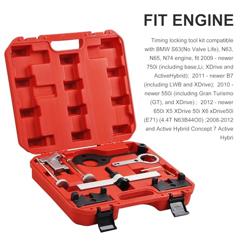 Camshaft Engine Timing Tools Kit Set Compatible for BMW N63 S63 N74 F01 750I XDRIVE Pro
