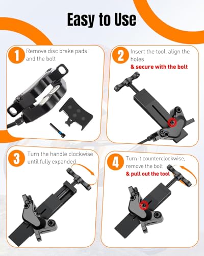 Pawfly Bicycle Disc Brake Pad Spreader Tool, Bike Brake Piston Press Tool for Hydraulic Disc Brakes, Brake Caliper Compression Tool, Brake Piston Pusher for Disc Brake Pad Replacement