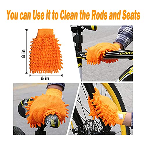 10pcs Bike Cleaning Kit, Bicycle Clean Brush Tool Including Chain Cleaner for Cycling,Bike Chain Cleaner Brush Suitable fo Mountain/Dirt/MT/Road/BMX Bike