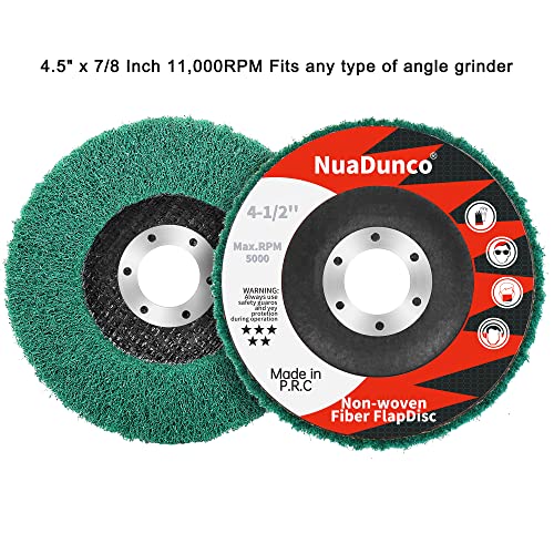 15Pcs 180# 320# 600# Scour Flap Disc 4 1/2 Inch Angle Grinder Attachment for Metal & Wood Scouring Pads Polishing Wheel Sanding Disc Paint Rust Remover - color: Green/Maroon/Gray, size: 180/320/600 Grit - 15Pcs