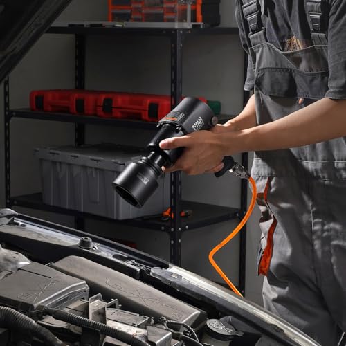 VEVOR Axle Nut Impact Socket Set - 1/2" Drive 6-Point 4-Piece SAE Spindle Nut Socket CR-MO Heat Treated Large Socket Set with Storage Case for Auto Repair, Removing or Installing Axle Nuts - style: 1/2" 4PCS CR-MO