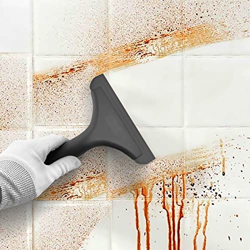 EHDIS Window Tint Tool All-Purpose 6'' Silicone Cleaning Squeegee 5-inch Handy Small Rubber Window Squeegee Auto Water Blade for Car Windshield, Window, Mirror, Glass Door,Shower (Black and Blue) - color: Black and Blue