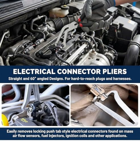 8 PCS Electrical Disconnect Pliers - Fuel Line Disconnect Tool Set, Automotive Electrical Terminal Connector Separator Removal Tool - size: 8PCS Electrical Disconnect Pliers Set