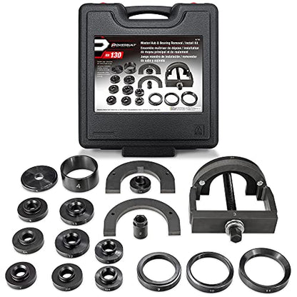 Powerbuilt 22 Pc. Master Hub and Wheel Bearing Removal and Installation Kit Self Centering Design Fits Most Front, Rear and All Wheel Drive Vehicles, Provides Easy Bearing Swaps With No Press Required - style: 22 Piece