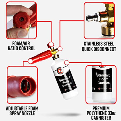 Adam's Polishes Standard Foam Cannon - Foam Cannon Soap Sprayer for Car Wash, Patio & House Cleaning | Sprayer Cleaner Cannister for Pressure Washer