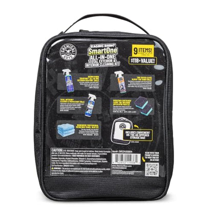 Chemical Guys, Raging Rhino Exterior, Interior & Tire Shine Kit | All-in-one exterior spray, interior cleaner, tire shine, microfiber towels and applicators in a storage bag, giftable set - size: 17.33 Fl Oz (Pack of 3), style: Quick Detailing Kit With Ba