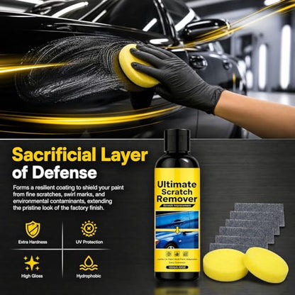 Ultimate Scratch Remover, 60-Second Nano Polix Scratch Remover for Deep Scratches, All Paint Colors Polishing Kit, Quick Fix Removal Paste, Hydrophobic Shine & UV Protection (1 Bottle)