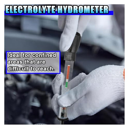 Car Battery Density Tester, Precision Automotive Batteries Electrolyte Hydrometer, Vehicle Batteries Fast Detection and Repairing Tool for Golf Cart, Deep Cycle Battery (2PCS) - size: 2PCS
