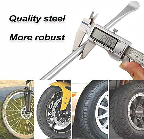 14.5"/37cm Tire Spoons Motorcycle, Dirt Bike Tire Spoon Set, Professional Tire Changing Spoons Lever Iron Tool Kit with 3 Rim Protectors & Valve Core Set