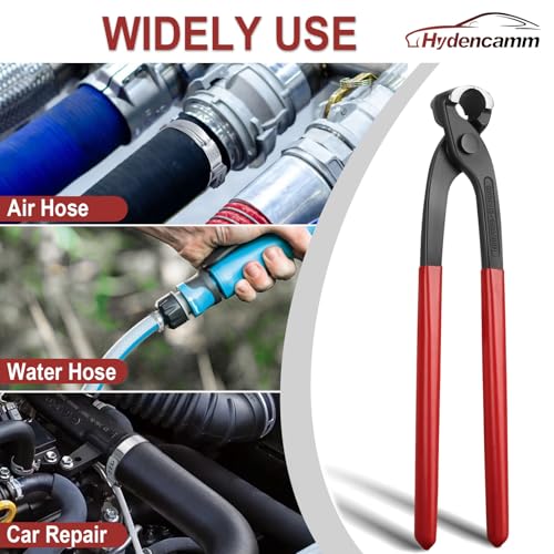 10 Inch Hose Clamp Crimping Tool, Pinch Clamp Pliers with Carbon Steel, Crimp Pliers for Automotive, Home Appliance Line, Plumbing and Industrial Use - size: 254 mm, style: Plier