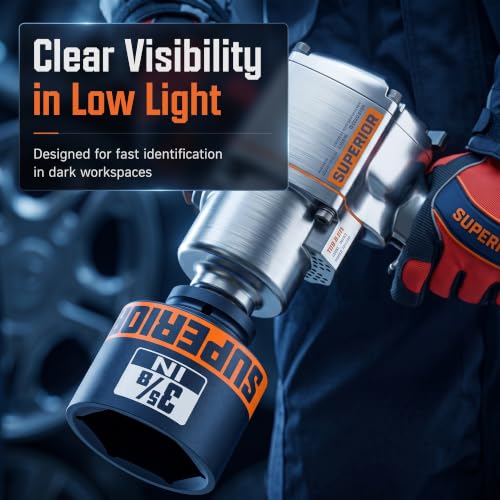 6 Piece 1”Drive Shallow Impact Socket Set, 3-1/4”-4”Axle Nut Sockets, SAE, CR-MO, 6 Point, Tools for Removing Mechanical Nuts, Large Automotive Repairs, Agricultural implement - size: 1" SAE