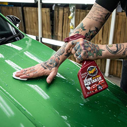 Meguiar's G1116EU Quik Clay Bar Starter Kit With 80g Of Clay And 473ml Detailer To Safely Remove Surface Bonded Contaminants Such As Tar, Tree Sap, Overspray And Industrial Fallout - size: 8 Fl Oz (Pack of 2)