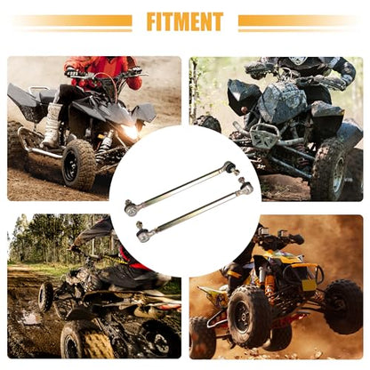 ACROPIX 23cm 9.06" Steering Tie Rod End Tie Rod Link Fit for 50cc 70cc 90cc 110cc 125cc 150cc ATV Quad Four Wheeler with Ball Joint Accessories - Pack of 2 - size: 230mm