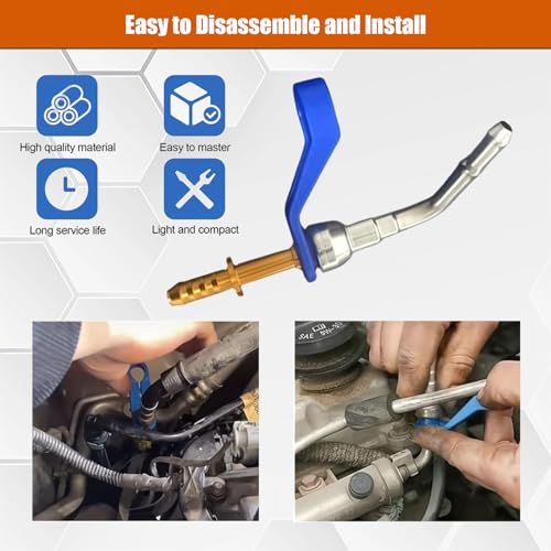 7PCS Fuel Line Disconnect Tool Set - 1/4 5/16 3/8 1/2 5/8 3/4 7/8 Inch Fuel Filter Quick Disconnect Removal Tool