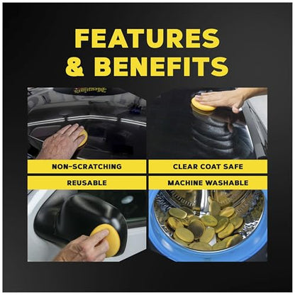 Meguiar's W0004 Supreme Shine 4" Foam Applicator Pads – 4 Pack - size: No Size
