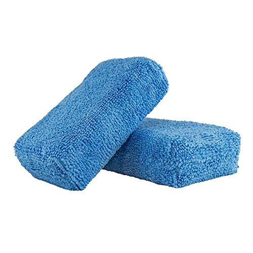 Chemical Guys, Premium Microfiber Applicator Pads, Soft Foam Core, 2 Pack | Ultra-soft foam-core pads apply sealants, dressings and interior products evenly, reusable and machine washable