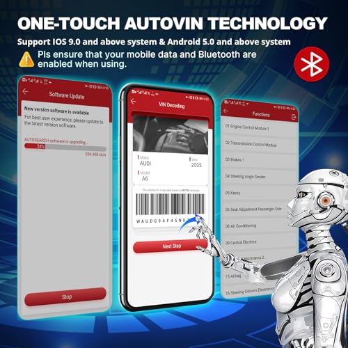 Thinkdiag2 All System Bidirectional OBD2 Diagnostic Scanner for iOS & Android, THINKCAR Bluetooth Scan Tool with CAN-FD Protocol, 15+ Reset Functions, ECU Code, Active Test, AutoVIN, 1 Year Update