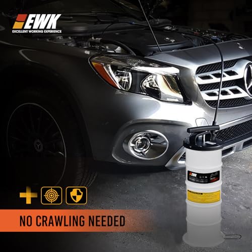 EWK 6.5L Manual Oil Extractor Pump for Oil Change, Fluid Evacuators for Cars, Boats, Jet Skies, Lawnmowers, Quick Oil Drain in 10 Pumps (6.5L + 7/8" O2 Sensor Socket) - size: 6.5L + 7/8" O2 Sensor Socket