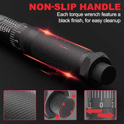 1/4" Drive Torque Wrench 20-260In.-Lb./2.96-29.4Nm, Two-way Adjustable 72-tooth Click Torque Wrench, Dual Scale, ±3% Accuracy Wrench, Suitable for Maintenance Bicycles, Cars and Trucks - size: 1/4" 20-260 in.1b