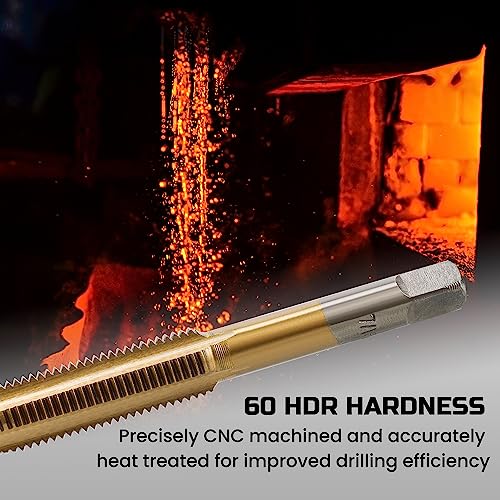 Anfrere Brass Coated 80pcs SAE & Metric Tap and Die Set, Metric Standard Rethreading Tool Kit, Coarse and Fine Threads for Cutting External and Internal Threads, Essential Repair Tool Kit with Case - size: Brass Coated 40pcs Metric & 40pcs Standard