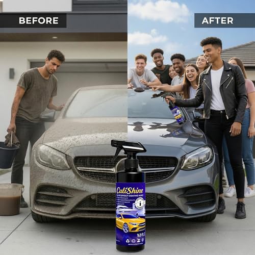 CaliShine Quick Effect Coating Spray - 16.9 fl oz Waterless Ceramic Car Wax Coat - Detail Polish & Cleaner for Cars Boat Body & Glasses, Window Glass and Headlight - Shine Restoration Kit (1500 ml) - size: 16.9 Fl Oz (Pack of 3)