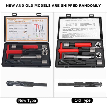 10PCS Thread Repair Kit M18x1.5 Stainless Steel Helicoil Insert Set for Automotive Machine Damaged Screw Holes