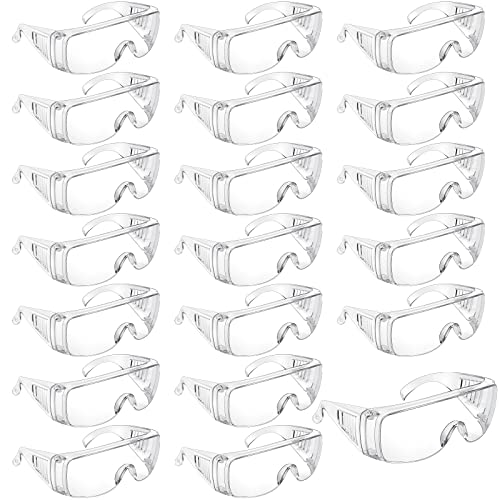 Queekay Safety Glasses over Eyeglasses Anti Dust Impact Scratch Safety Goggles for Men Women Nurses Workers Architect Lab
