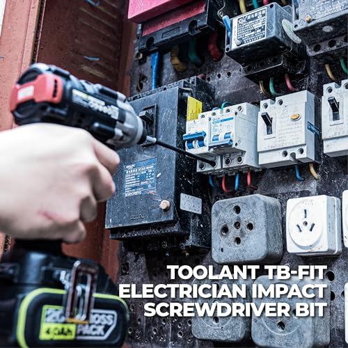 toolant TB-Fit Electrician Impact Screwdriver Bit Set, 5pcs FPH2 (PH2-SL6) 4 Inch Long Electrician Screwdriver Bit, 1/4” Hex-Shank S2 Steel Hex Bits Set, CNC Machined Tips with Magnetism - size: 4" FPH2（PH2-SL6）