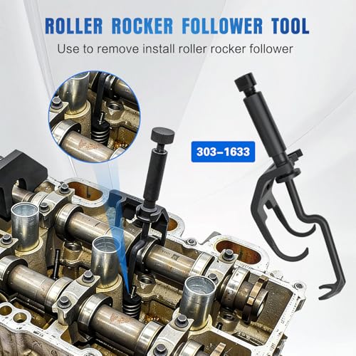 GOOACC Camshaft Alignment Timing Tool Kit Vibration Damper Pulley Holder For Ford GT F-150 Lincoln Navigator 3.5L V6 Ecoboost Upgraded, Roller Rocker Follower Timing Tool Set Replace 303-1655 303-1633 - size: 6PCS Tool Kit