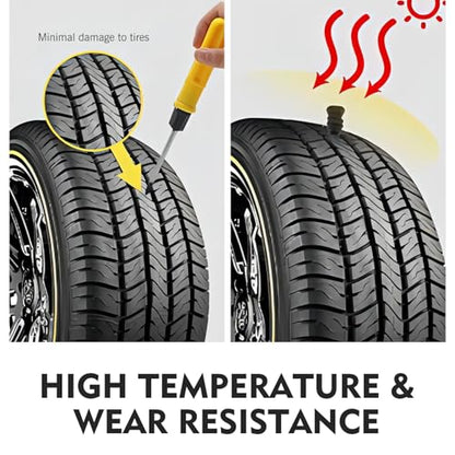 30 PCS Tire Repair Rubber Nail Kit, Vacuum Tire Repair Screws Tire Plug Kit, Fast Tool Self Service Tire Repair Nail, Universal for Most Cars SUVs and Trucks (Black) - size: 30 PCS