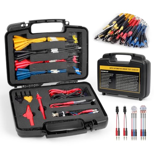 Multimeter Test Lead Kit Automotive 68PCS Back Probe Kit Multi Function Multimeter Leads Kit Size Coding Circuit Test Leads Kit with Alligator Clips Electrical,Banana Plug Test Lead,Oscilloscope Probe - size: 68PCS