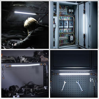 EverBrite Rechargeable Underhood Work Light, Magnetic Under Hood LED Work Light Bar for Mechanic, 3 Power Modes with Adjustable Straps and Hooks, Ideal Gifts for Mechanics, Men, Automotive, Garage