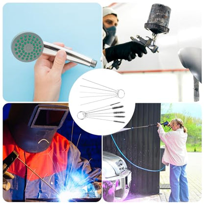 2Pcs Cutting Torch Tip Cleaner Tool Kit Welding Tip Cleaner Set Gas Orifice Cleaning Tool for Welding Stove Cleaning Needle Carburetor Jet Sprinklers and Shower Heads Orifices Wires Needles in Set