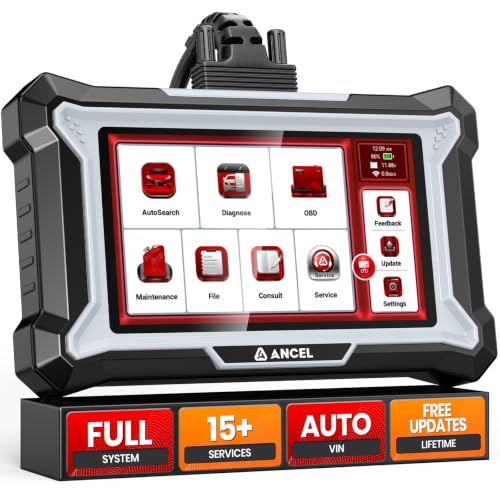 ANCEL DS200 OBD2 Scanner Full System Car Diagnostic Tool, Code Reader with 15+ Reset Services, ABS SRS Transmission Engine Scanner, Oil Reset Battery Matching ABS Bleeding DPF Regen, Lifetime Update - style: DS200