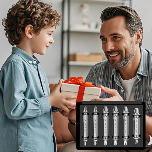 Screw Extractor Set Stocking Stuffers for Men Adults Tools Gadgets | Bolt Extractor Kit Christmas Valentines Fathers Day Birthday Gifts for Boyfriend Dad Him