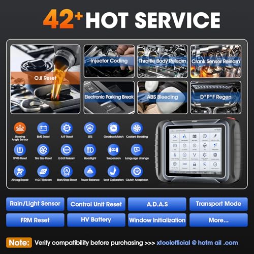 XTOOL D8W Bidirectional Scan Tool with AI-Assisted, 3 Years Free Update, OE-Level Full System Diagnosis, ECU Coding, Topology Scanner, 42+ Reset Services Wireless OBD2 Scanner, CAN FD & DoIP