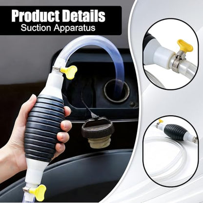 Multifunctional Liquid Siphon Pump, Large Diameter Manual Extractor for Gasoline,Home Use - with 3.2/4.9/6.5/9.8ft Hose (2PCS) - color: 2PCS