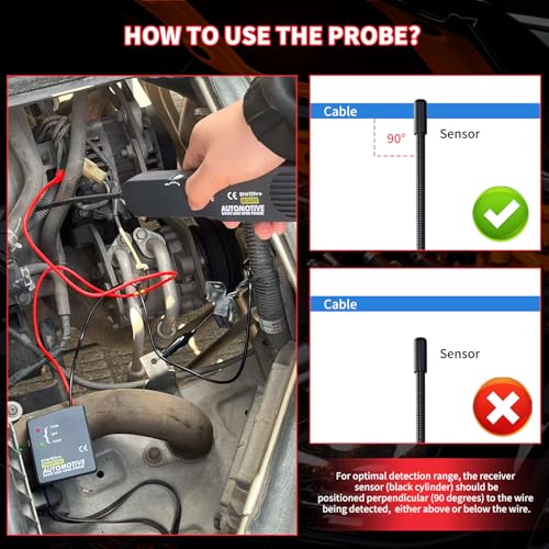 Automotive Wire Tracer Electrical with Battery, FIRSTOOL EM415Pro Automotive Short & Open Finder Circuit Tester,DC 6-42V Fault Probe Cable Tracer,Circuit Breaker Finder for Car, Boat, Trailer etc - style: With Battery