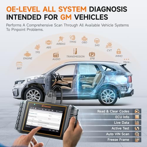 FOXWELL NT710 fit for GM Diagnostic Scan Tool, Bi-Directional All System OBD2 Scanner for Chevrolet Buick GMC Cadillac, All Resets Code Reader Oil EPB SAS TPMS ABS Bleeding Throttle Crankshaft Relearn