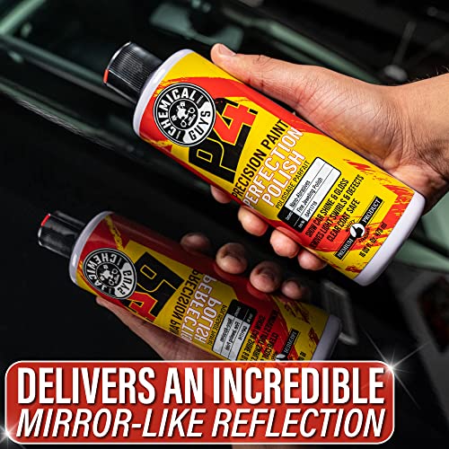 Chemical Guys P4 Precision Paint Perfection Polish - Scratch Remover & Swirl Remover for Cars, Trucks, Motorcycles, & SUVs, Fixes Paint Imperfections & Towel Marks, Restores Gloss & Clarity, 16 oz - style: P4 Perfection Polish