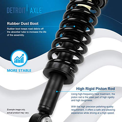 Detroit Axle - 2pc Front Struts for 2007-2013 Ford Expedition Lincoln Navigator, 2 Complete Struts & Coil Springs Assembly 2008 2009 2010 2011 2012 Quick Install Ready Strut Shock Assembly - size: 171138 x2/PAIR