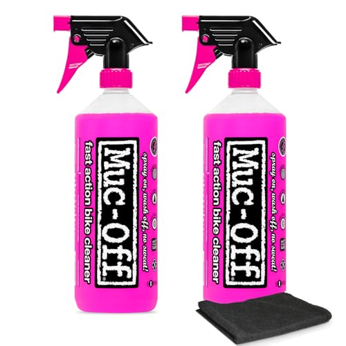 Muc-Off Nano Tech Bike Cleaner 1L | Biodegradable Formula, Safe on Carbon Fibre and All Surfaces | Breaks Down Dirt on a Molecular Level - size: 33.8 Fl Oz (Pack of 2)