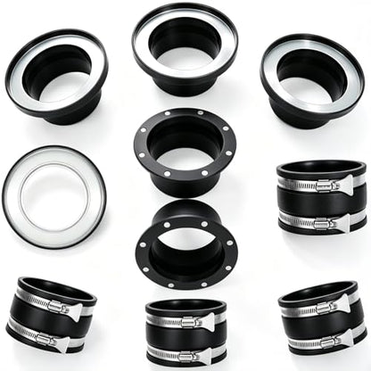Magnetic Dust Collection Fittings 10-Pack for 4" Shop Vac Hoses | Quickly Switch Hoses Between Woodworking Machines, Neodymium Magnet - size: 4" Magnetic Starter Kit 10-Pack