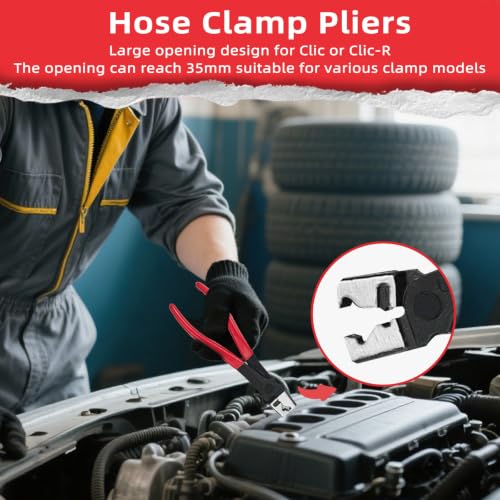 Electrical Disconnect Pliers, 7 pcs Electrical Disconnect Pliers for Cars, Connector Removal Tool for Push Tab Style Plugs - size: 7pcs