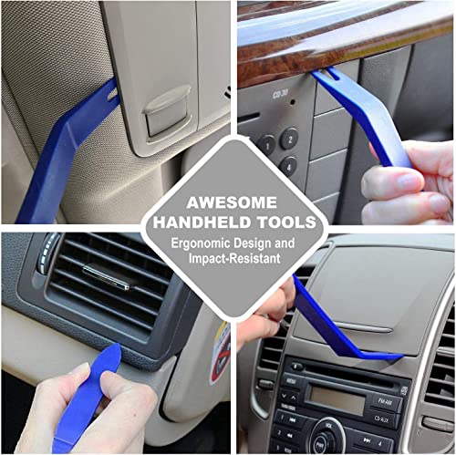 GLK Trim Removal Tool Pry Tool Kit | Door Panel Removal Tool, Fasteners Remover, Automotive Hook Set, 9pcs - color: Blue