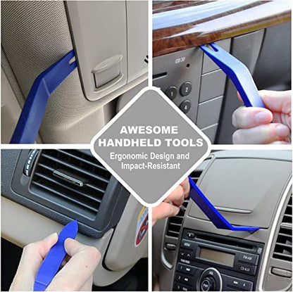 GLK Trim Removal Tool Pry Tool Kit | Door Panel Removal Tool, Fasteners Remover, Automotive Hook Set, 9pcs - color: Blue