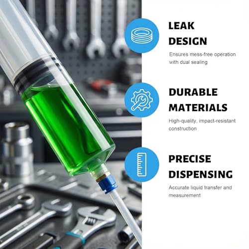 200cc Automotive Fluid Extractor Pump, Multi-Purpose Manual Oil Transfer Pump with 2 Extension Tubes, Universal Fluid Change Syringe Extraction and Filling Tool for Most Cars - color: 200cc